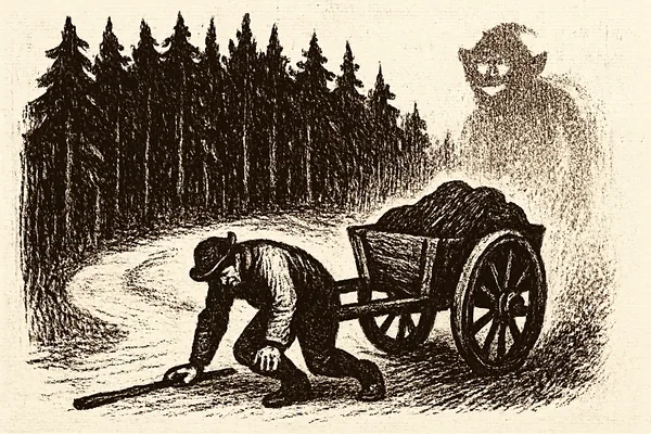 Stumblar och spratt i skogen