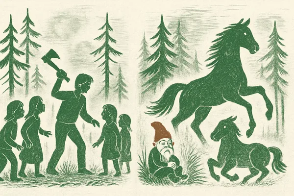 Bärrplockning i skogen