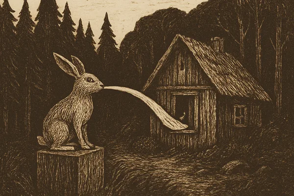 Mjölkharen i skogen