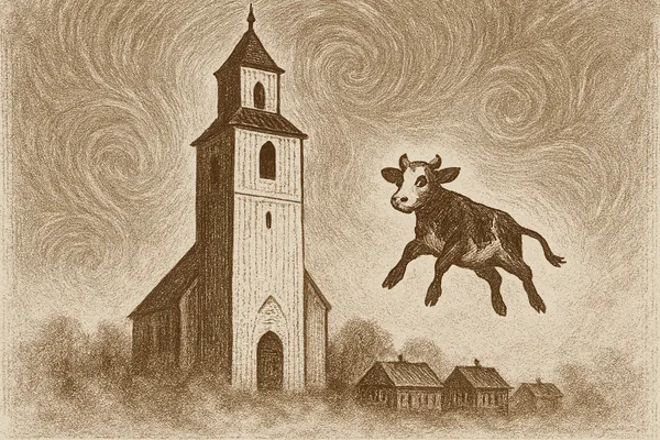 Kalven som flög över kyrkan