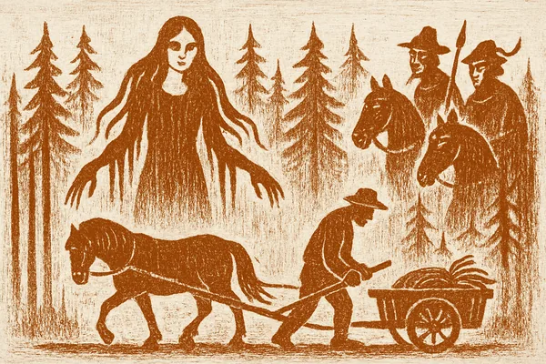 Mystiska skogen och hinna
